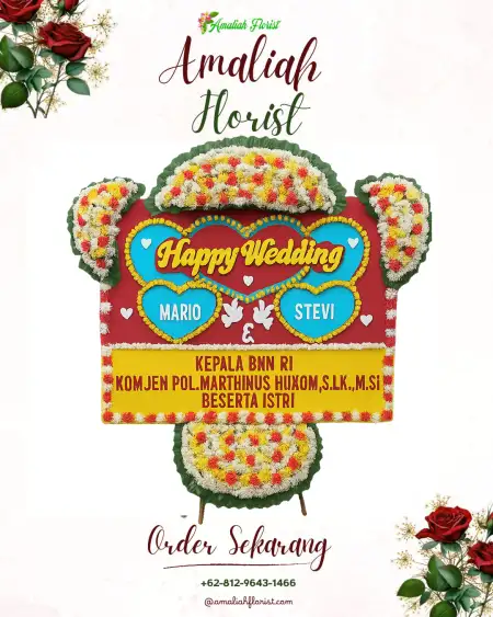 Papan Bunga Pernikahan Wawasan